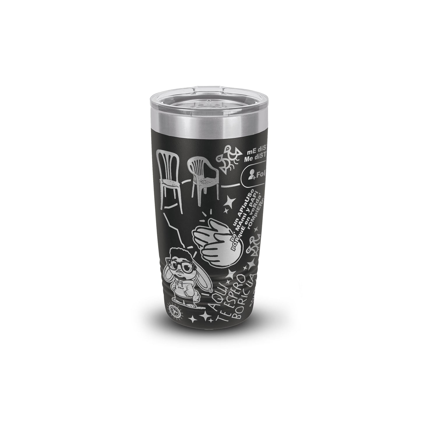 20oz Bad Bunny engraved tumbler