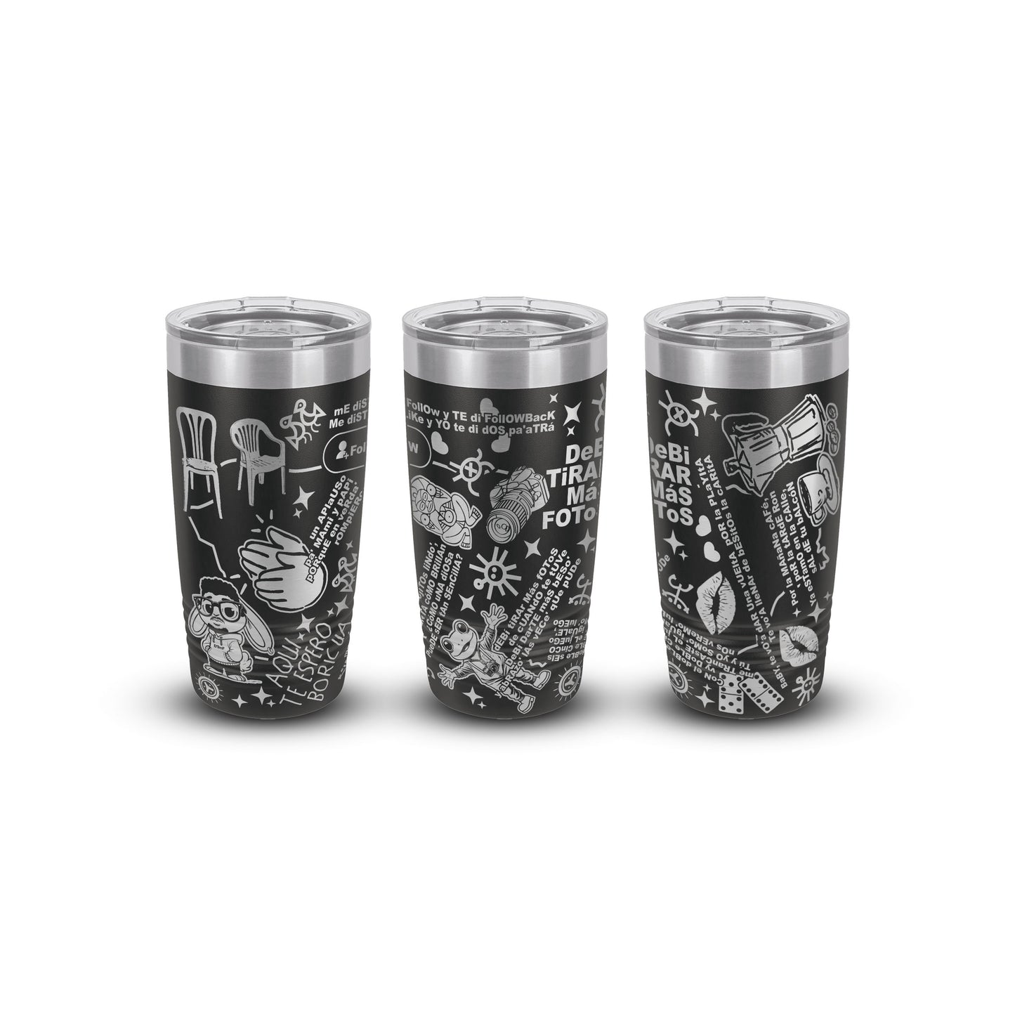 20oz Bad Bunny engraved tumbler