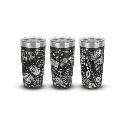 20oz Bad Bunny engraved tumbler